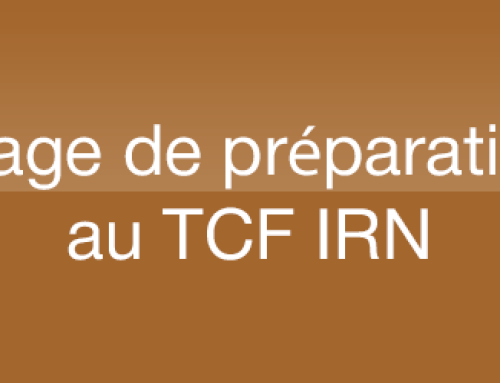 Stage de préparation au TCF / IRN