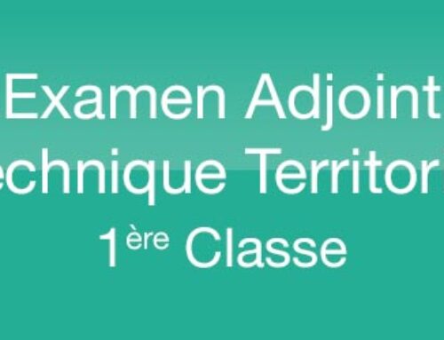Examen Adjoint Technique Territorial – 1ère Classe